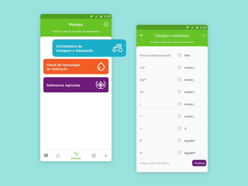AgroPocket - Calculadora de calagem e adubação